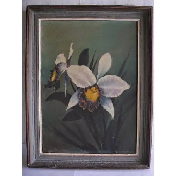 Lukisan antik original ORCHIDEE/BUNGA ANGGREK karya S. DULLAH CACING