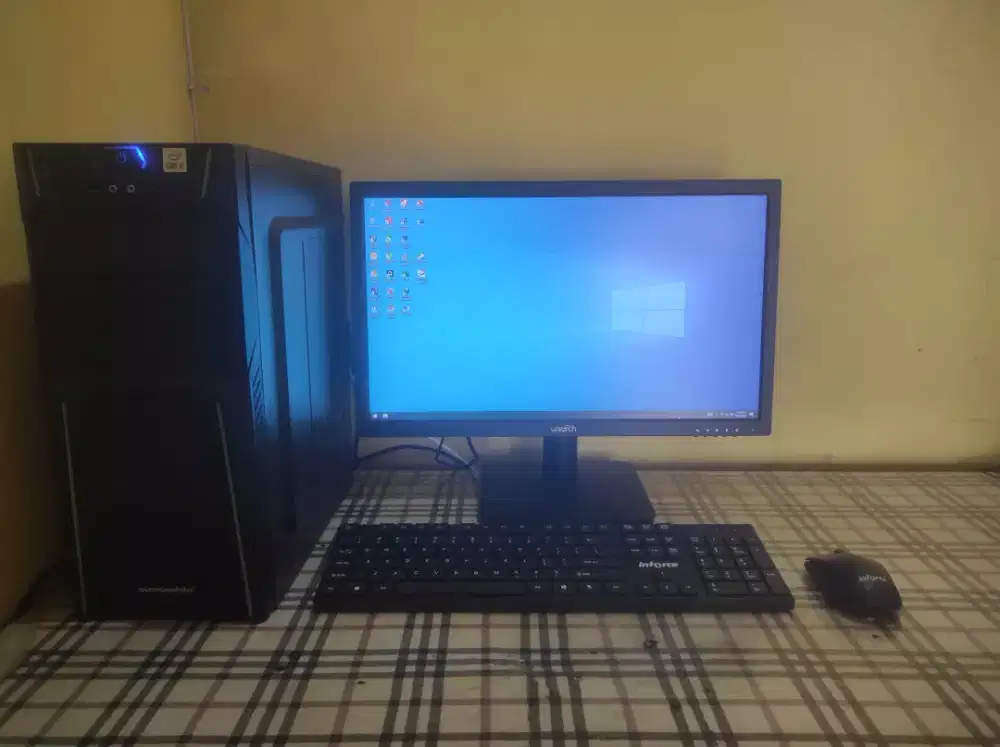 Komputer PC CPU core i5 gen 10 DDR 4 monitor
keyboard mouse siap pakai