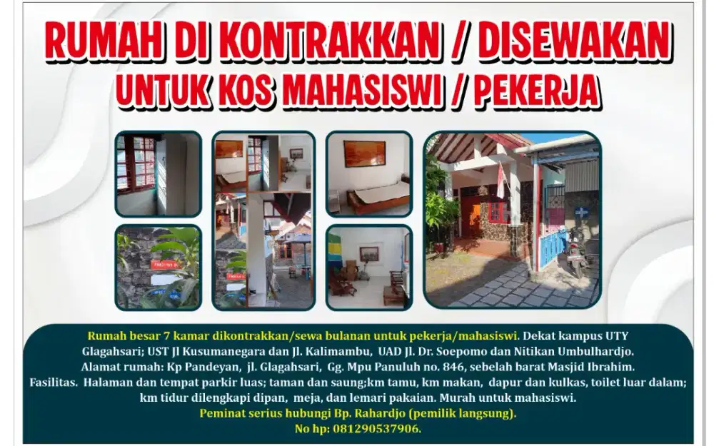 Tegarsasa Retreat Home (Kos khusus putri)