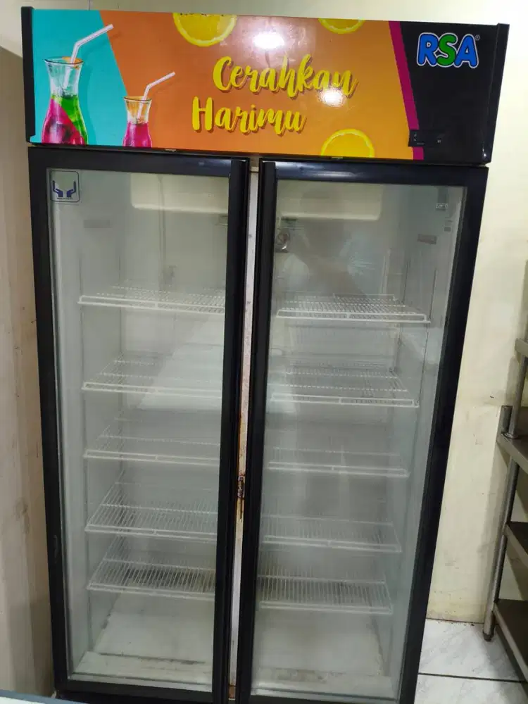 Showcase Chiller Veg 2 Door RSA Jade 800L Kurang Dingin