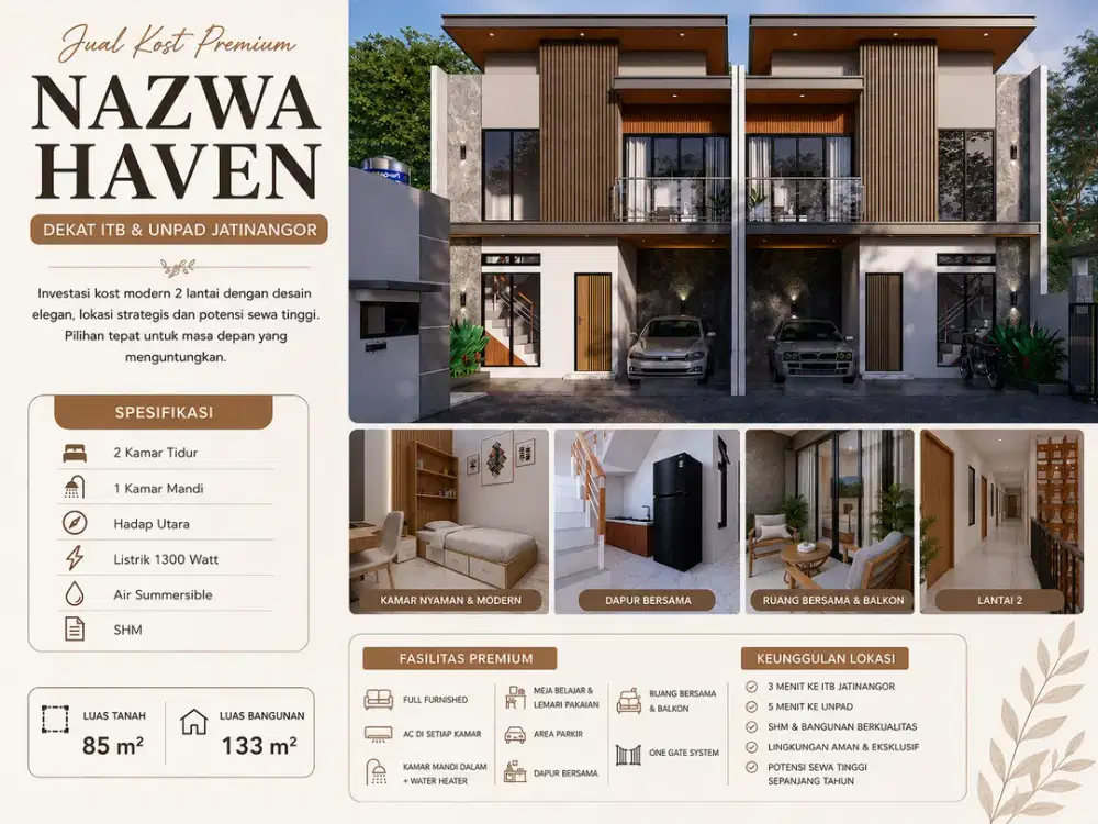 JUAL KOST EKSKLUSIF 5 MENIT KE KAMPUS UNPAD DAN ITB -NAZWA KOST-