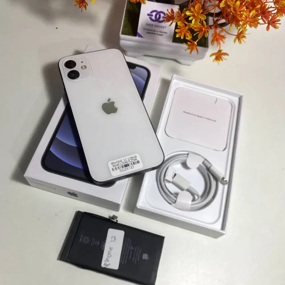 iPhone 12 128GB resmi terdaftar beacukai – Black GG25137