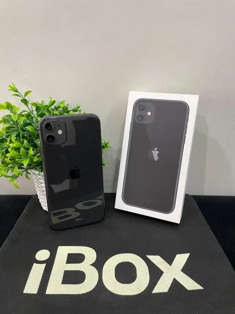 IPhone 11 128GB iBox Black mulus Fullset Ori BH 100% Sinyal Permanent