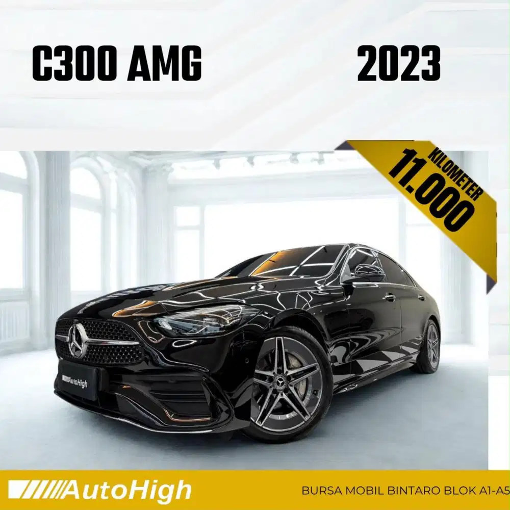 DP10% [Km11.000] C300 AMG 2023 Black Reg 2024 #AUTOHIGH