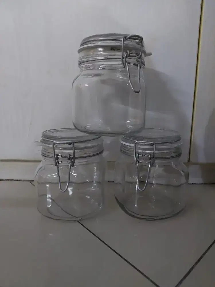 3 buah toples kaca
