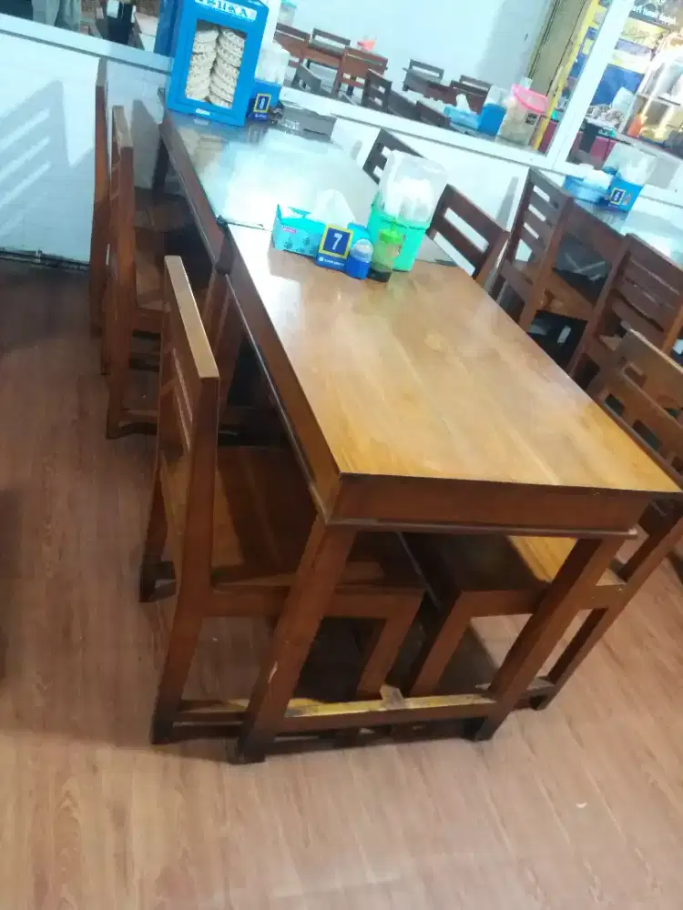 jual meja dan kursi kayu jati