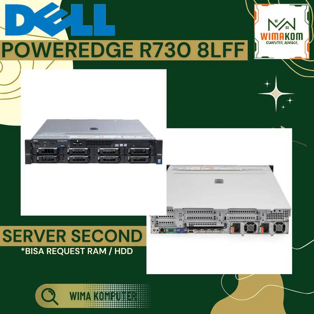 SERVER DELL R730 8 LFF 2x Xeon E5-2650v4 48 CORE RAM 64GB NO HDD