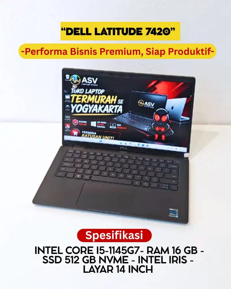 DELL LATITUDE 7420 CORE I5 1145G7 RAM 16GB SSD 512GB 14 INCH ORIGINAL