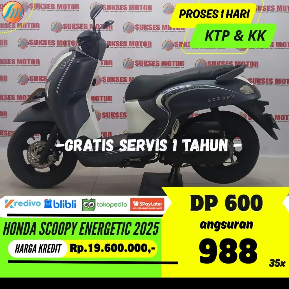DP PROMO 600RIBU HONDA SCOOPY ENERGETIC 2025 ANGSURAN TERJANGKAU