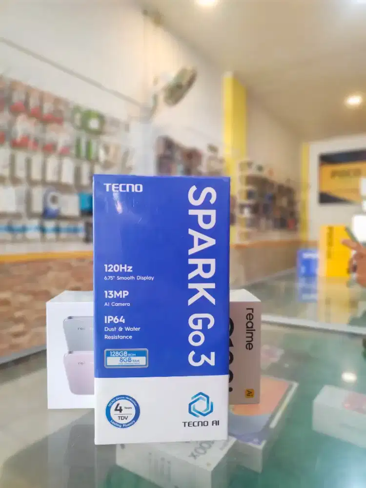 TECNO SPARK GO 3 4/128 promo+bonus cash & credit garansi Resmi