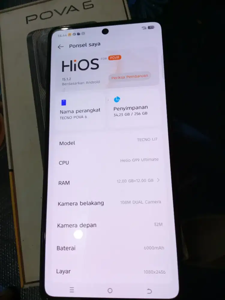 Tecno pova 6 ram 12/256