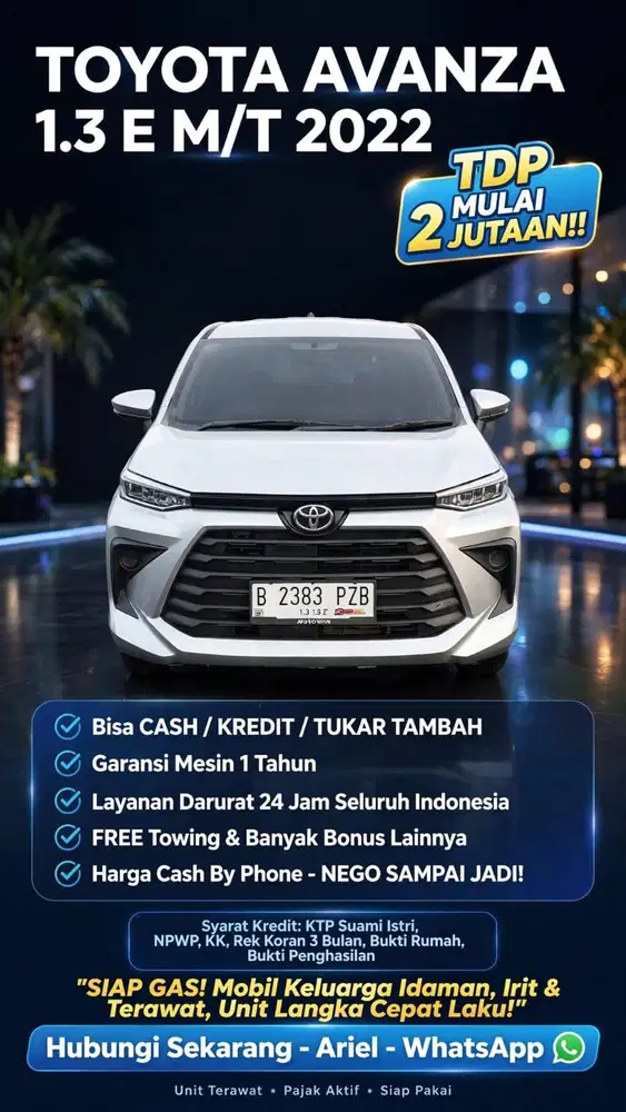 Toyota Avanza E manual 2022