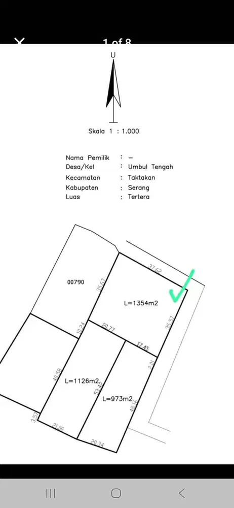 Tanah Kavling Luas Taktakan