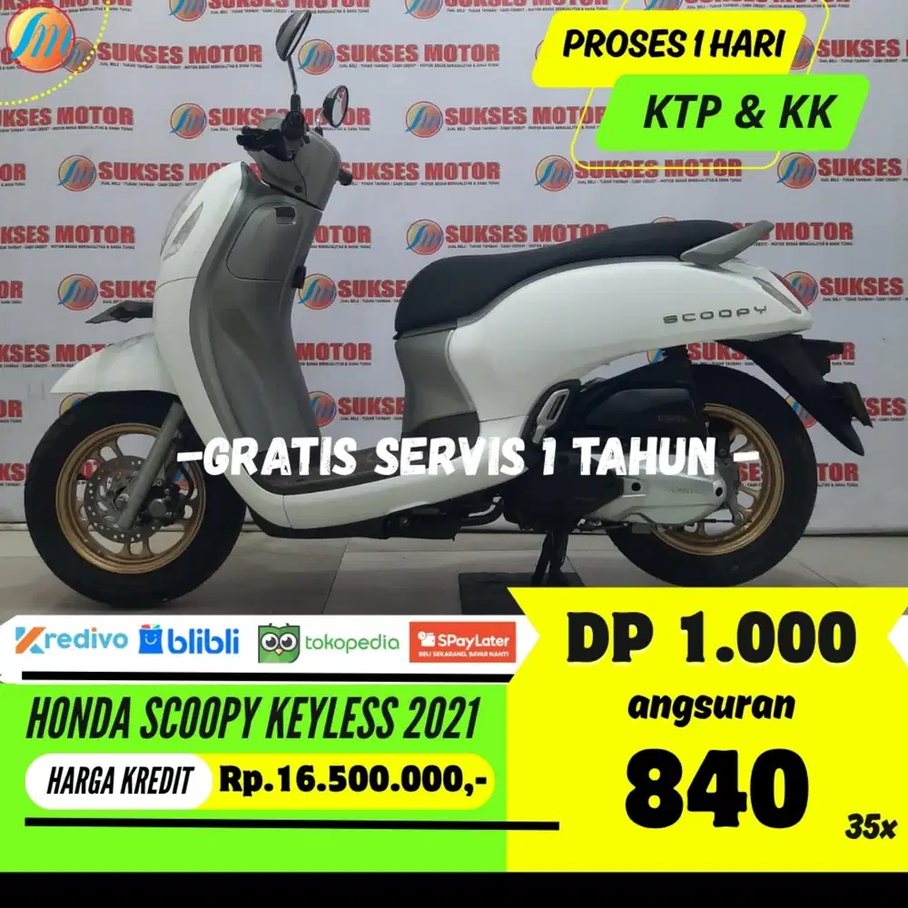 DP 1JUTA HONDA SCOOPY KEYLESS 2021 ANGSURAN SANGAT RENDAH BERGARANSI