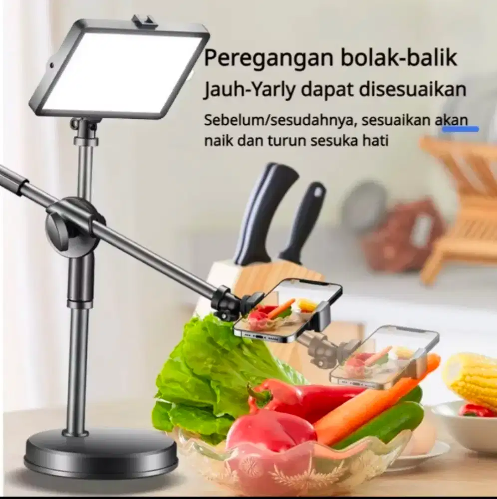 Led Lampu Stand Holder Phone Holder 360
