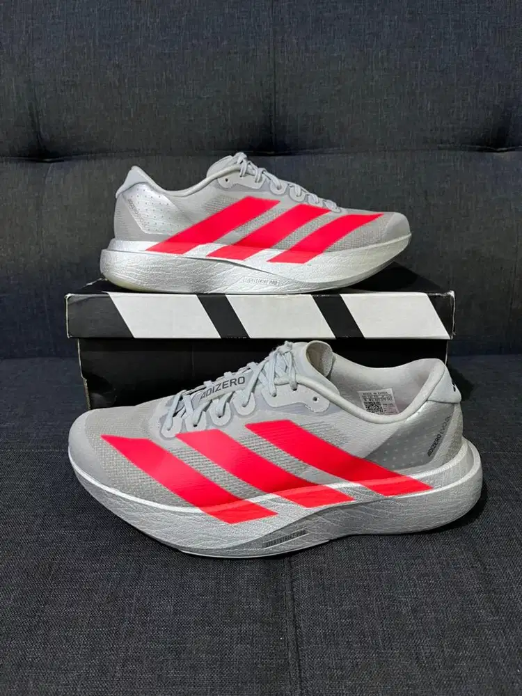 Sepatu Running Adidas Adizero EVO SL Size 42 2/3 Fullset Likenew