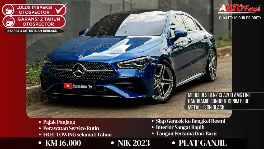 Mercedes Benz CLA200 AMG Line Panoramic Sunroof NIK 2023
