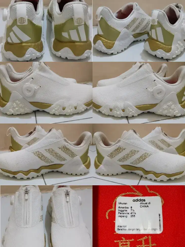 Sepatu Adidas Codechaos 22 BOA Boost Golf White Gold Original