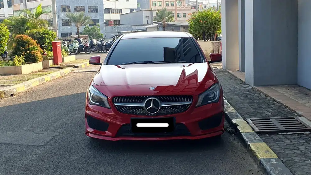 Km 52rb mercedes benz mercy cla200 amg line 2014 merah pajak panjang