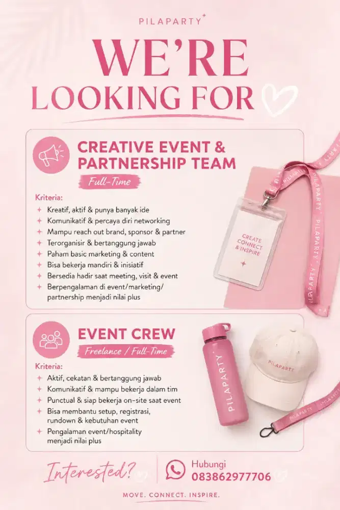 Crew event Freelamce & full time