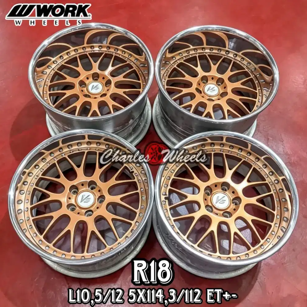 Jual velg ori work vs r18 5x114,3 5x112 mercy rebon custom dll