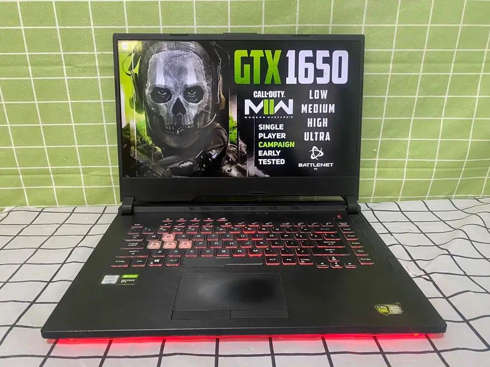 Asus Rog Strix G531GT core i7 GTX1650 16gb 512gb 120hz siap pakai