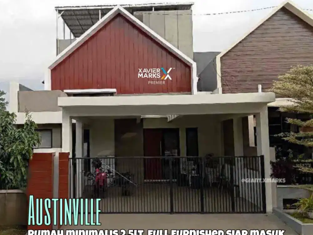 Rumah Modern minimalis full furnished di Austinville Malang
