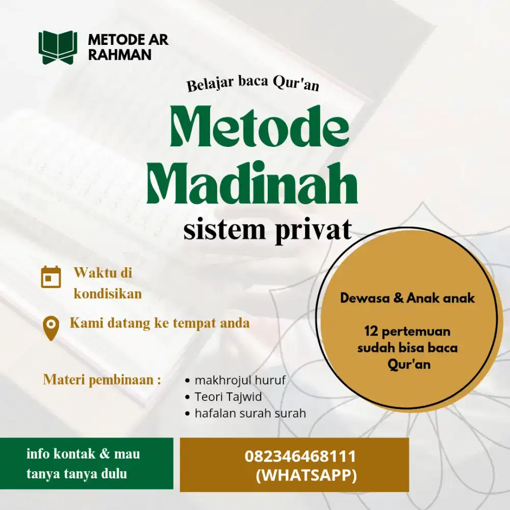 privat ngaji dewasa dan anak anak
