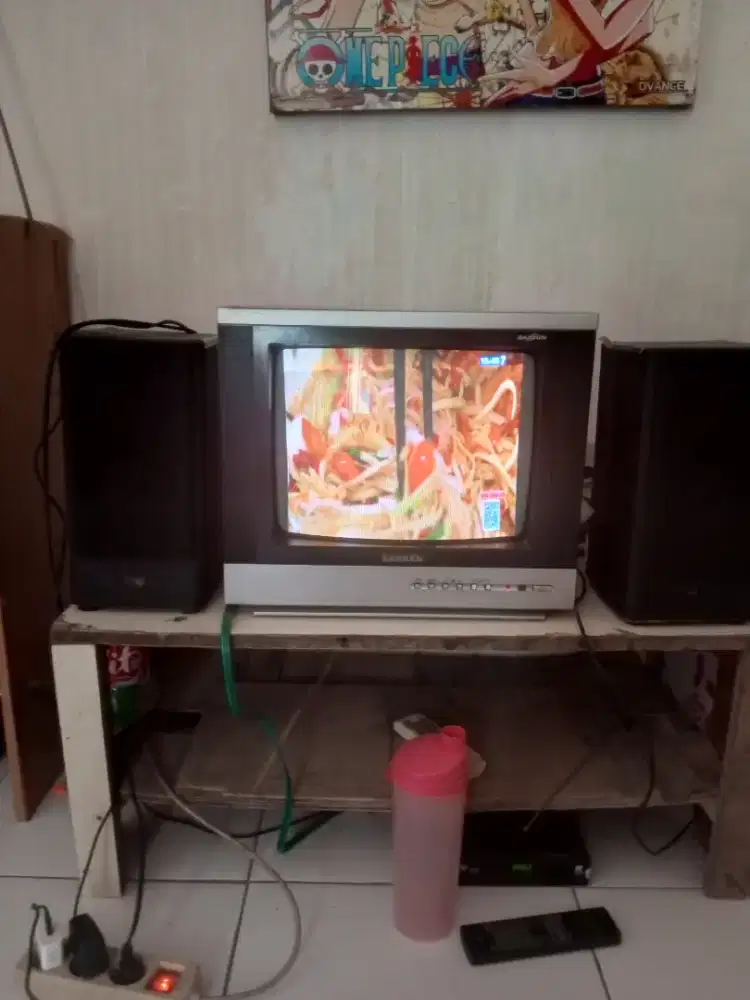 Tv 14inch plus speaker aktif no bluetooth