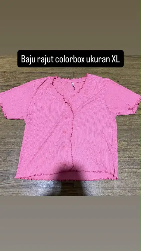 Baju rajut colorbox ukuran XL LD sampai 110