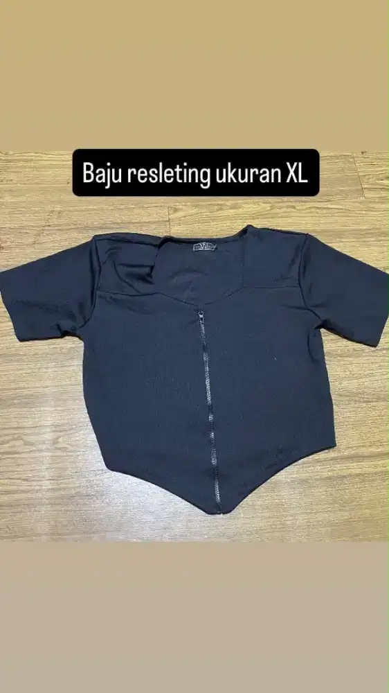 Baju resleting top ukuran XL LD sampai 130