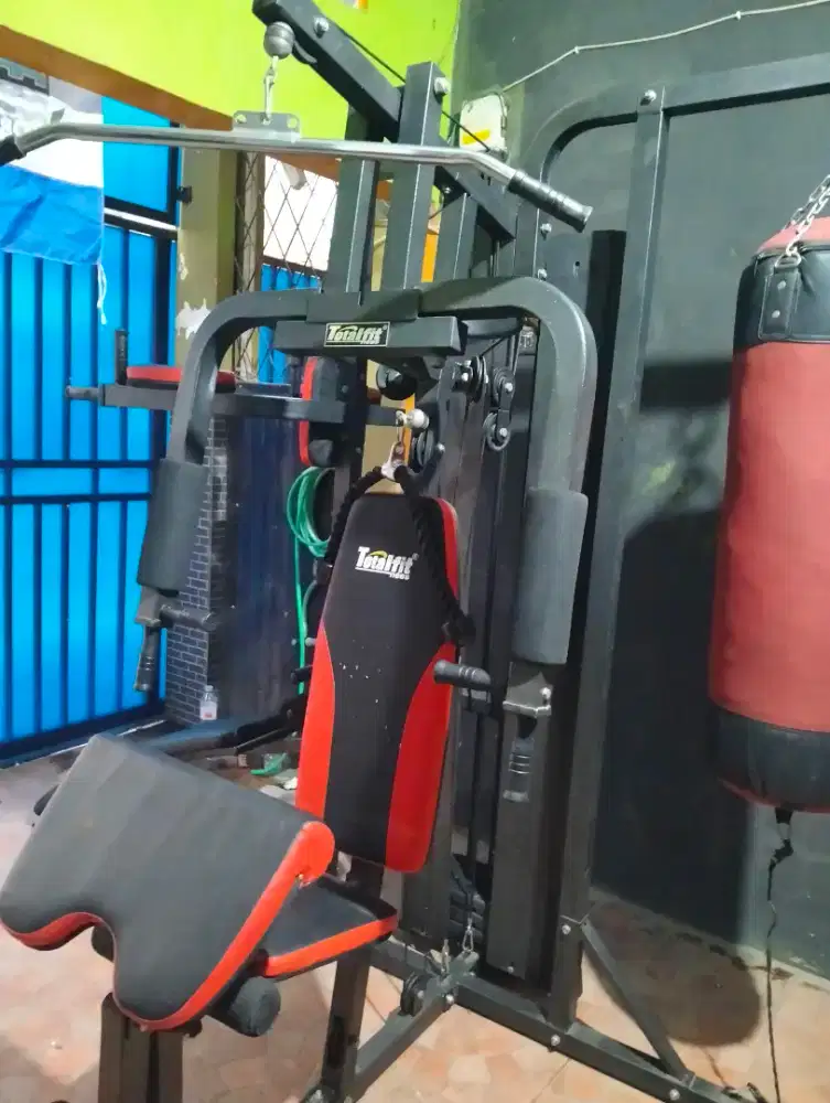 Alat fitnes olahraga Home gym 3 sisi + samsak