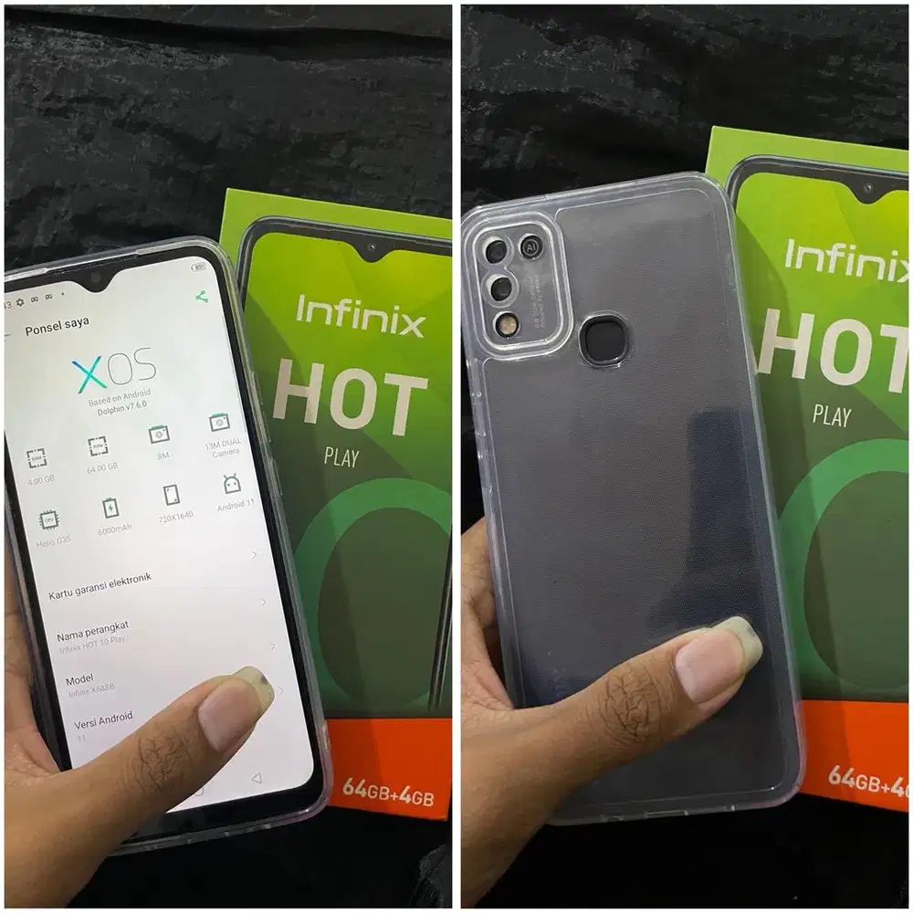 INFINIX HOT 10 PLAY RAM 4/64 (SIDIK JARI ON)