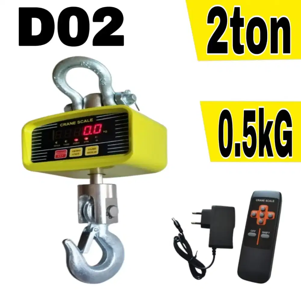 Crane scale 2 ton 2000kg timbangan digital gantung
