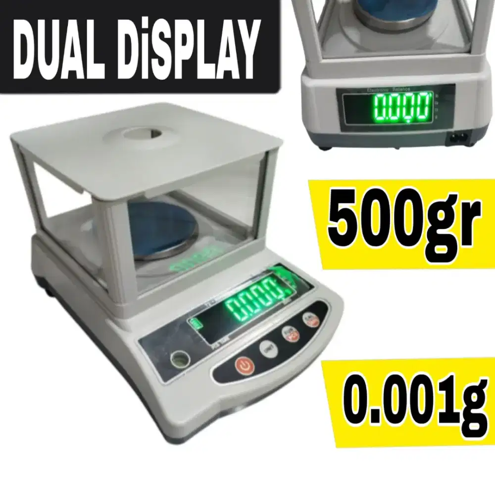 Timbangan emas lab 500gr 0.001 dual display