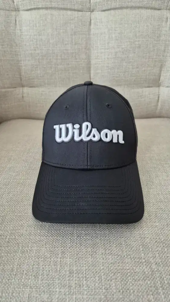 Wilson Tour Cap White Osfa Mens - Black