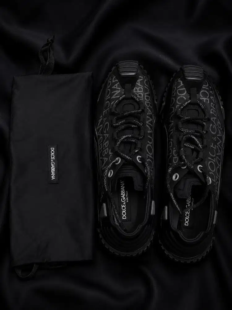 Sepatu Dolce Gabbana NS1 original pria hitam abu abu size EU 45 US11