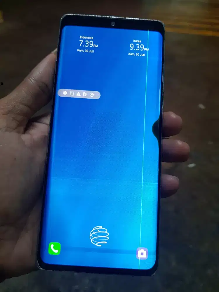 hp lg velvet 5G layar lekung