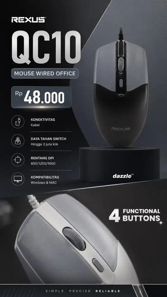 Mouse Wired Office QC10 rexus