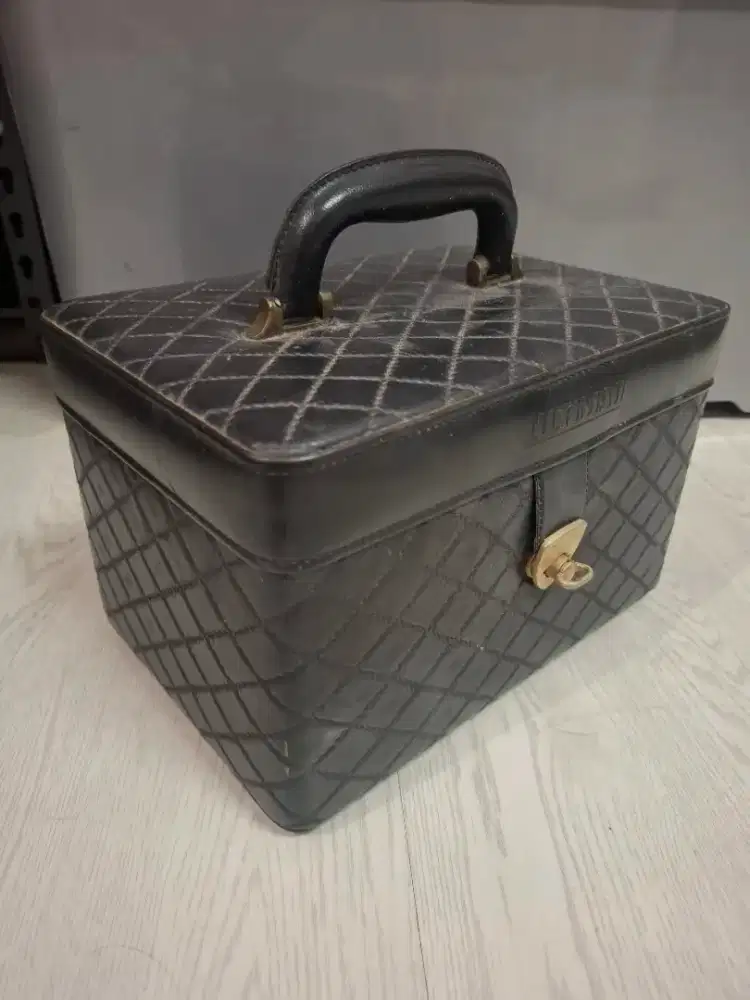 Beauty case tas box kosmetik genuine leather