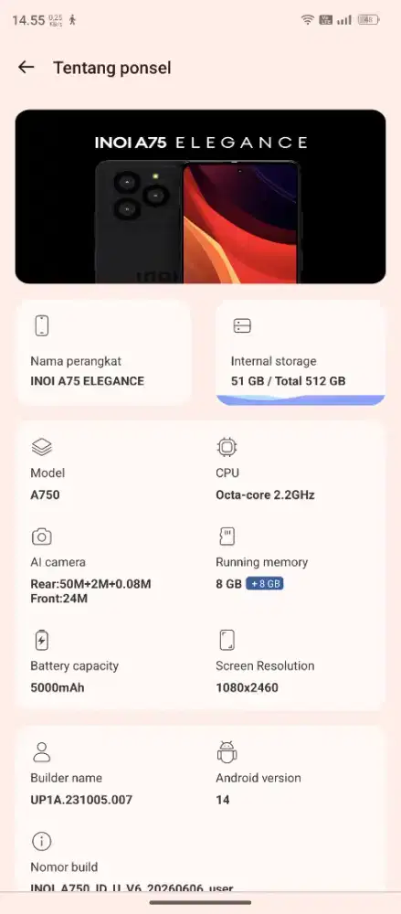 Di jual hp inoi