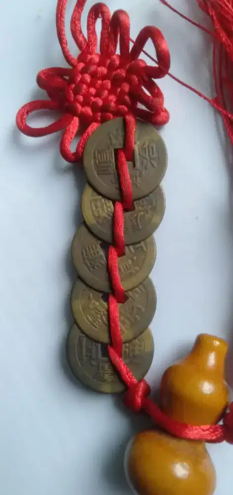 Di jual koin lama cina bahan Kuningan bolong di tengah asli,original