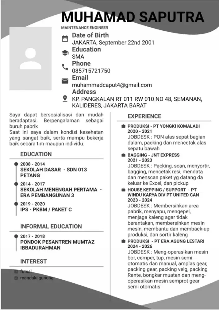 Mencari pekerjaan