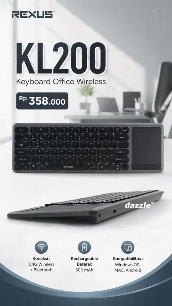 Keyboard bluetooth rexus KL200