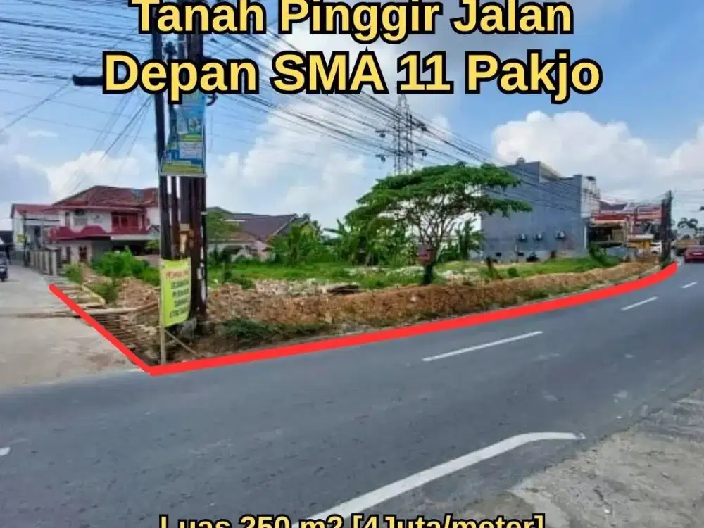 TANAH PINGGIR JALAN PAKJO PALEMBANG