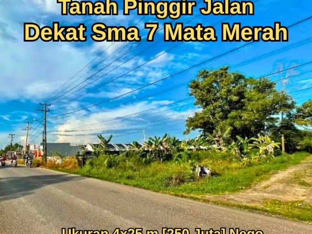 TANAH PINGGIR JALAN MATA MERAH SIAP USAHA