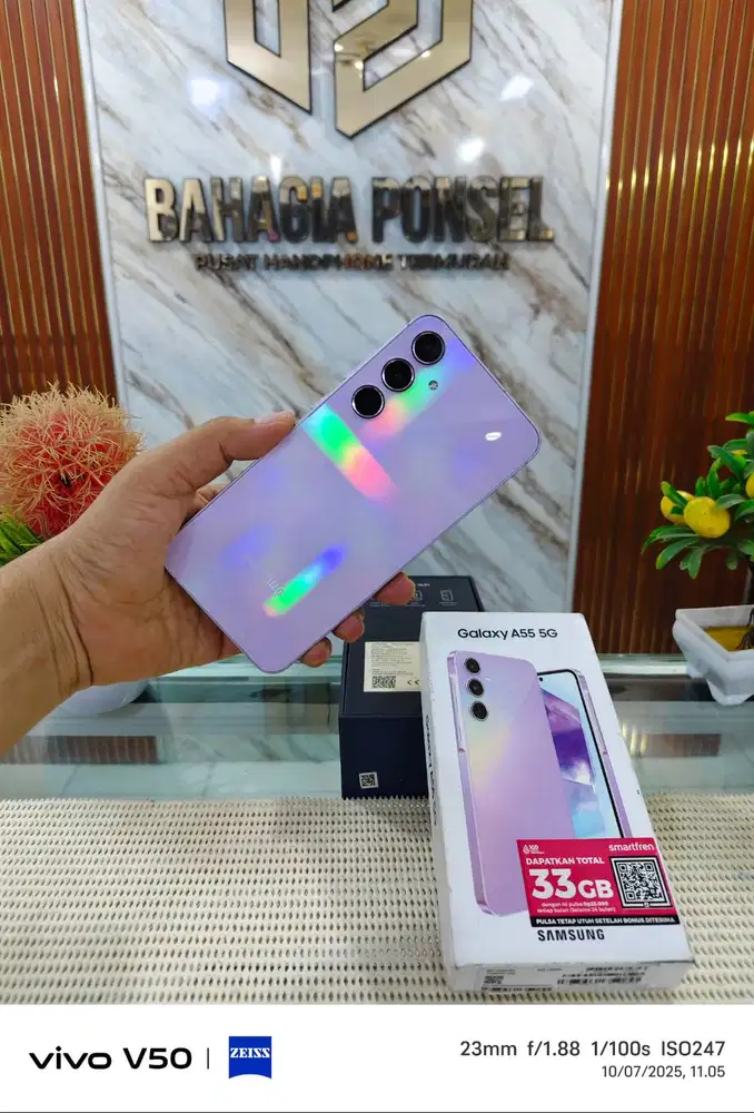 Samsung A55 5G Ram 8+8Gb/ 256Gb Fullset Mulus Original 100% Bergaransi