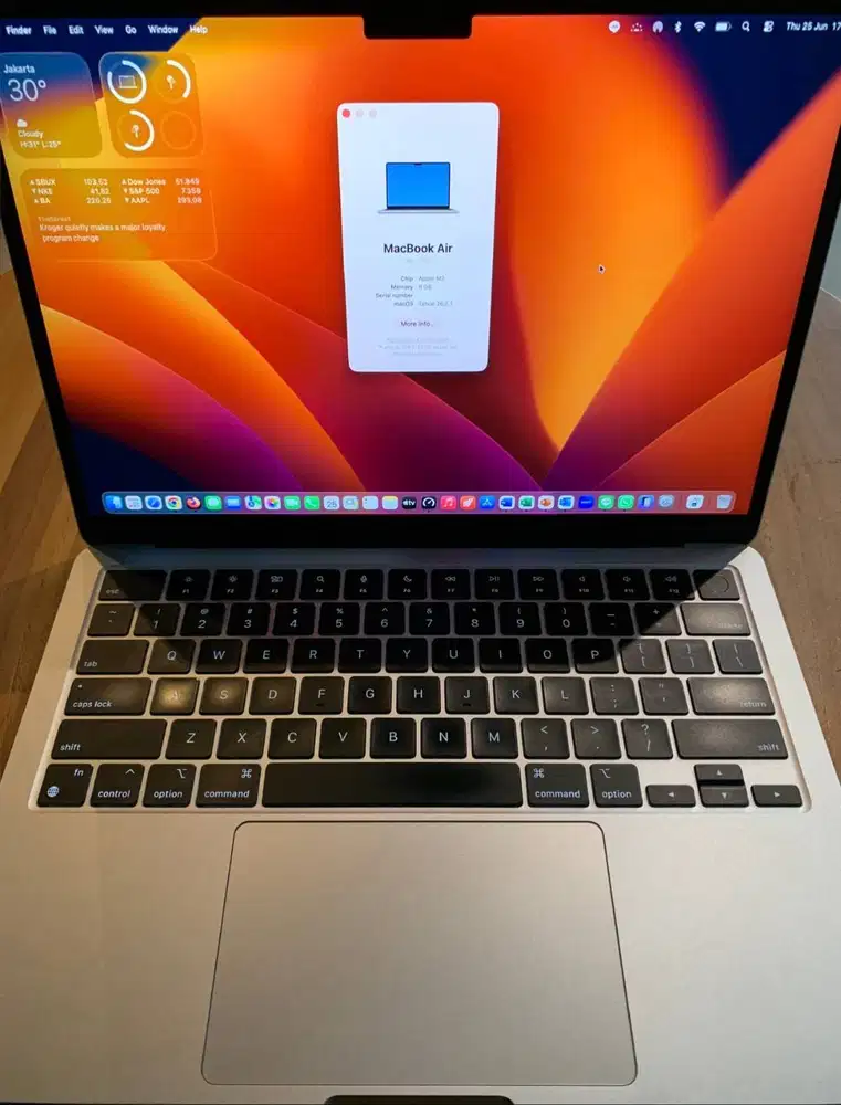 Macbook Air M2 8/256GB iBox Fullset Mulus