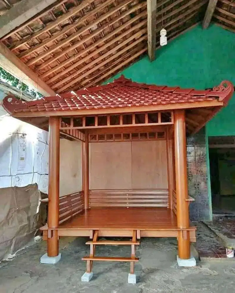 Gazebo jati ukuran 2.5*2.5