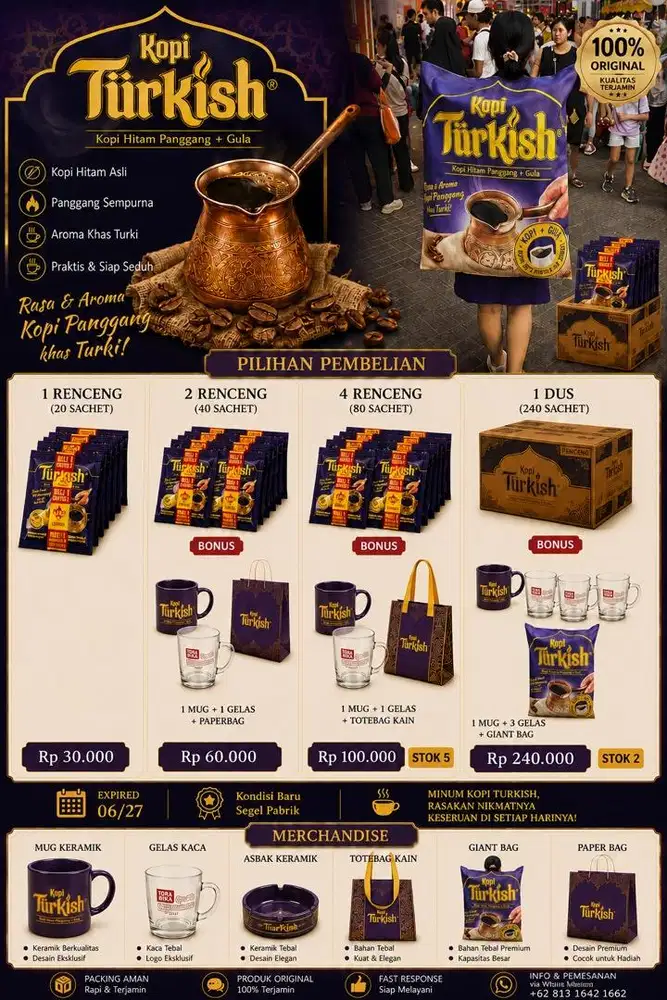 Kopi Turkish (Kopi Hitam Panggang + Gula)